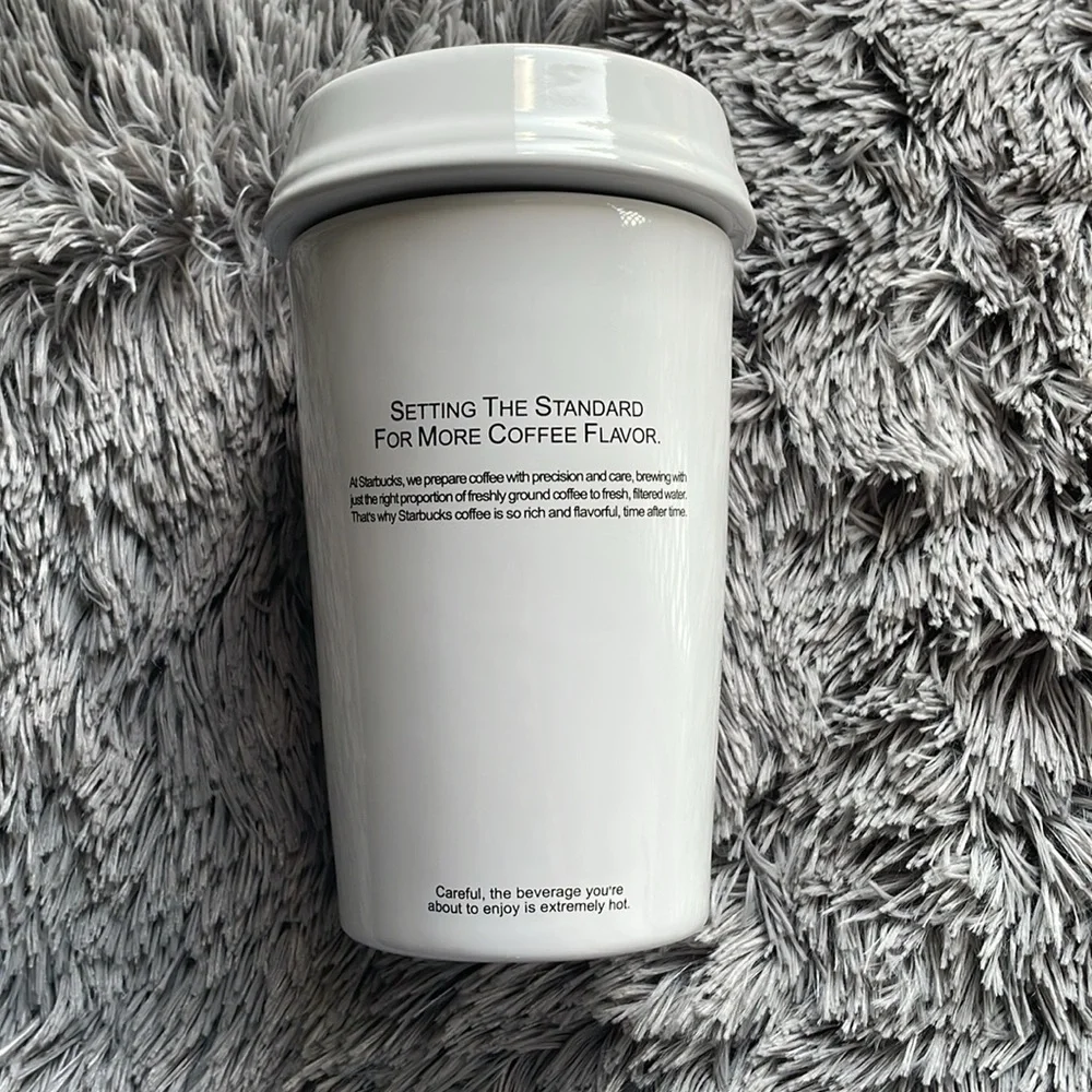 Vintage 2000 Starbucks White Ceramic Container